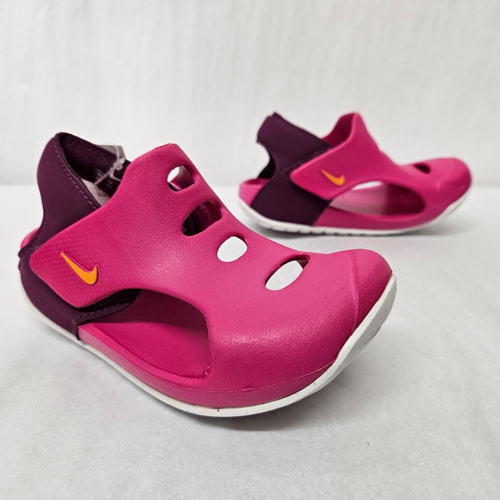 Nike Sunray Protect 3 TD Sandals DH9465-602 Pink Prime Sangria Toddler Size 10C